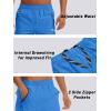 imageTACVASEN Mens Quick Dry Hiking 34 Long Capri Shorts Athletic Workout Running Shorts with Zipper PocketsRoyal Blue