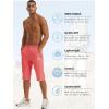imageTACVASEN Mens Quick Dry Hiking 34 Long Capri Shorts Athletic Workout Running Shorts with Zipper PocketsWatermelon Red