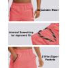 imageTACVASEN Mens Quick Dry Hiking 34 Long Capri Shorts Athletic Workout Running Shorts with Zipper PocketsWatermelon Red