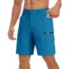 imageTACVASEN Mens Summer Outdoor Shorts Quick Dry Cargo Casual Work Hiking Shorts NO BeltBluegreen