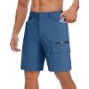 imageTACVASEN Mens Summer Outdoor Shorts Quick Dry Cargo Casual Work Hiking Shorts NO BeltBluegrey