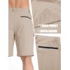 imageTACVASEN Mens Summer Outdoor Shorts Quick Dry Cargo Casual Work Hiking Shorts NO BeltLightkhaki
