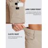 imageTACVASEN Mens Summer Outdoor Shorts Quick Dry Cargo Casual Work Hiking Shorts NO BeltLightkhaki