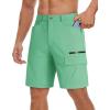imageTACVASEN Mens Summer Outdoor Shorts Quick Dry Cargo Casual Work Hiking Shorts NO BeltMintgreen