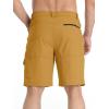 imageTACVASEN Mens Summer Outdoor Shorts Quick Dry Cargo Casual Work Hiking Shorts NO BeltTurmeric