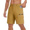 imageTACVASEN Mens Summer Outdoor Shorts Quick Dry Cargo Casual Work Hiking Shorts NO BeltTurmeric