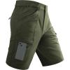 imageTACVASEN Mens Cargo Shorts Quick Dry Lightweight Elastic Waist 5 Zipper Pockets 10quot Shorts Outdoor Fishing Hiking GolfArmy Green