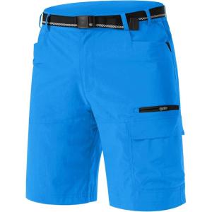 imageTACVASEN Mens Summer Outdoor Shorts Quick Dry Cargo Casual Work Hiking Shorts NO BeltAzure