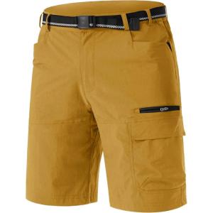 imageTACVASEN Mens Summer Outdoor Shorts Quick Dry Cargo Casual Work Hiking Shorts NO BeltTurmeric
