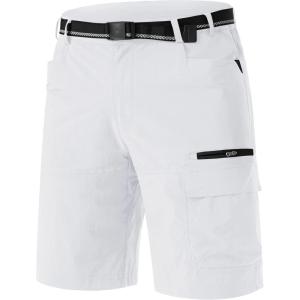 imageTACVASEN Mens Summer Outdoor Shorts Quick Dry Cargo Casual Work Hiking Shorts NO BeltWhite