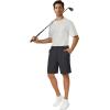imageTACVASEN Mens Golf Shorts 9quot Stretch Dress Work Shorts Quick Dry Lightweight Casual Flat Front Shorts with 4 PocketsBlack
