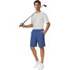 imageTACVASEN Mens Golf Shorts 9quot Stretch Dress Work Shorts Quick Dry Lightweight Casual Flat Front Shorts with 4 PocketsBlue Gray