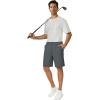 imageTACVASEN Mens Golf Shorts 9quot Stretch Dress Work Shorts Quick Dry Lightweight Casual Flat Front Shorts with 4 PocketsDark Grey
