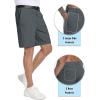 imageTACVASEN Mens Golf Shorts 9quot Stretch Dress Work Shorts Quick Dry Lightweight Casual Flat Front Shorts with 4 PocketsDark Grey
