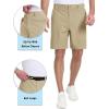 imageTACVASEN Mens Golf Shorts 9quot Stretch Dress Work Shorts Quick Dry Lightweight Casual Flat Front Shorts with 4 PocketsKhaki