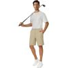 imageTACVASEN Mens Golf Shorts 9quot Stretch Dress Work Shorts Quick Dry Lightweight Casual Flat Front Shorts with 4 PocketsKhaki