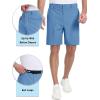 imageTACVASEN Mens Golf Shorts 9quot Stretch Dress Work Shorts Quick Dry Lightweight Casual Flat Front Shorts with 4 PocketsLight Blue