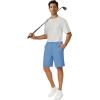 imageTACVASEN Mens Golf Shorts 9quot Stretch Dress Work Shorts Quick Dry Lightweight Casual Flat Front Shorts with 4 PocketsLight Blue