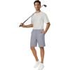imageTACVASEN Mens Golf Shorts 9quot Stretch Dress Work Shorts Quick Dry Lightweight Casual Flat Front Shorts with 4 PocketsLight Grey