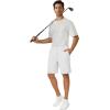 imageTACVASEN Mens Golf Shorts 9quot Stretch Dress Work Shorts Quick Dry Lightweight Casual Flat Front Shorts with 4 PocketsWhite