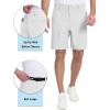 imageTACVASEN Mens Golf Shorts 9quot Stretch Dress Work Shorts Quick Dry Lightweight Casual Flat Front Shorts with 4 PocketsWhite