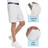 imageTACVASEN Mens Golf Shorts 9quot Stretch Dress Work Shorts Quick Dry Lightweight Casual Flat Front Shorts with 4 PocketsWhite