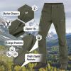 imageTACVASEN Mens Hiking Pants Fleece Lined Cargo Work Pants with 5 Pockets for Fishing Camping TravelArmy Green