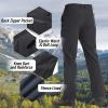 imageTACVASEN Mens Hiking Pants Fleece Lined Cargo Work Pants with 5 Pockets for Fishing Camping TravelBlack