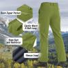 imageTACVASEN Mens Hiking Pants Fleece Lined Cargo Work Pants with 5 Pockets for Fishing Camping TravelD Bright Green