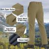 imageTACVASEN Mens Hiking Pants Fleece Lined Cargo Work Pants with 5 Pockets for Fishing Camping TravelDull Cyan