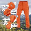 imageTACVASEN Mens Hiking Pants Fleece Lined Cargo Work Pants with 5 Pockets for Fishing Camping TravelOrange