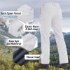 imageTACVASEN Mens Hiking Pants Fleece Lined Cargo Work Pants with 5 Pockets for Fishing Camping TravelWhite