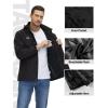imageTACVASEN Mens Lightweight Windbreaker Rain Jacket with Hooded Water Resistant Outdoor Raincoat for Men Hiking TravelBlack