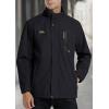 imageTACVASEN Mens Lightweight Windbreaker Rain Jacket with Hooded Water Resistant Outdoor Raincoat for Men Hiking TravelBlack