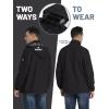 imageTACVASEN Mens Lightweight Windbreaker Rain Jacket with Hooded Water Resistant Outdoor Raincoat for Men Hiking TravelBlack