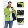 imageTACVASEN Mens Lightweight Windbreaker Rain Jacket with Hooded Water Resistant Outdoor Raincoat for Men Hiking TravelBright Green