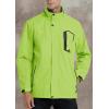 imageTACVASEN Mens Lightweight Windbreaker Rain Jacket with Hooded Water Resistant Outdoor Raincoat for Men Hiking TravelBright Green