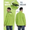 imageTACVASEN Mens Lightweight Windbreaker Rain Jacket with Hooded Water Resistant Outdoor Raincoat for Men Hiking TravelBright Green