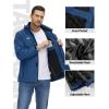 imageTACVASEN Mens Lightweight Windbreaker Rain Jacket with Hooded Water Resistant Outdoor Raincoat for Men Hiking TravelDenim Blue