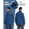 imageTACVASEN Mens Lightweight Windbreaker Rain Jacket with Hooded Water Resistant Outdoor Raincoat for Men Hiking TravelDenim Blue