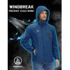 imageTACVASEN Mens Lightweight Windbreaker Rain Jacket with Hooded Water Resistant Outdoor Raincoat for Men Hiking TravelDenim Blue