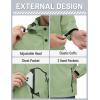 imageTACVASEN Mens Lightweight Windbreaker Rain Jacket with Hooded Water Resistant Outdoor Raincoat for Men Hiking TravelLight Green