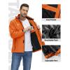 imageTACVASEN Mens Lightweight Windbreaker Rain Jacket with Hooded Water Resistant Outdoor Raincoat for Men Hiking TravelOrange