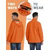imageTACVASEN Mens Lightweight Windbreaker Rain Jacket with Hooded Water Resistant Outdoor Raincoat for Men Hiking TravelOrange