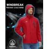 imageTACVASEN Mens Lightweight Windbreaker Rain Jacket with Hooded Water Resistant Outdoor Raincoat for Men Hiking TravelRed