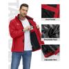 imageTACVASEN Mens Lightweight Windbreaker Rain Jacket with Hooded Water Resistant Outdoor Raincoat for Men Hiking TravelRed
