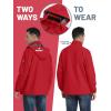 imageTACVASEN Mens Lightweight Windbreaker Rain Jacket with Hooded Water Resistant Outdoor Raincoat for Men Hiking TravelRed