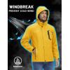 imageTACVASEN Mens Lightweight Windbreaker Rain Jacket with Hooded Water Resistant Outdoor Raincoat for Men Hiking TravelYellow