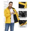 imageTACVASEN Mens Lightweight Windbreaker Rain Jacket with Hooded Water Resistant Outdoor Raincoat for Men Hiking TravelYellow