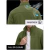 imageTACVASEN Mens Polar Fleece Jackets Lightweight Soft Winter Thermal Coats Outdoor Windproof Zip Up Jacket with PocketsA Green